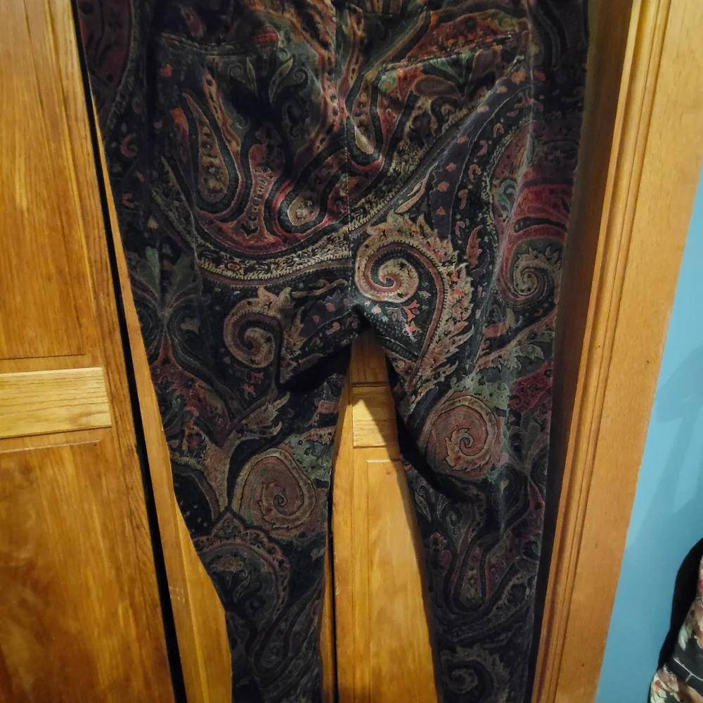 Ralph Lauren Paisley Velvet Pants - Picture 5 of 5